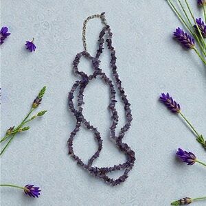 Double Amethyst Necklace